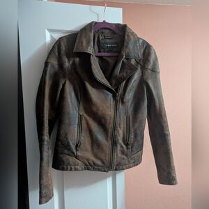 Wilsons Leather Brown Leather Moto Jacket